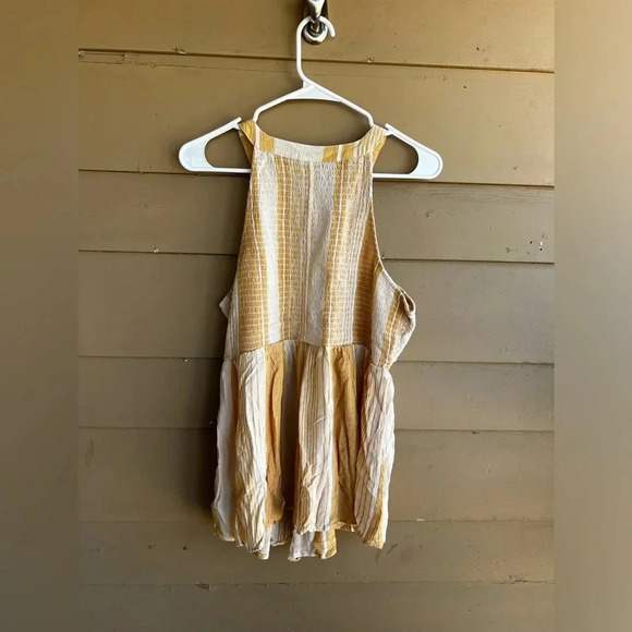 Torrid White and Yellow Rouched Stripes Tunic Top - Torrid Size 0 (Large) - Picture 4 of 4